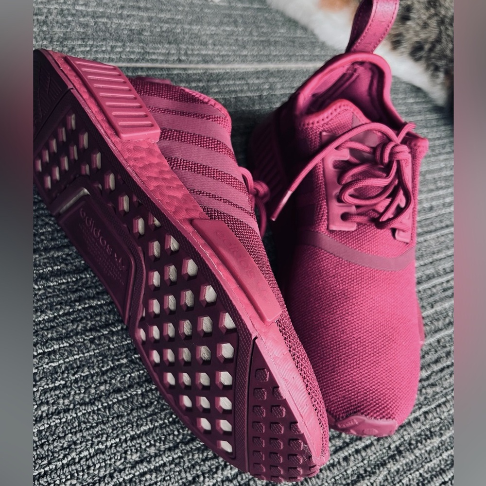 Adidas NMD_R1 Athletic Shoes with BOOST technology in Wine/Burgundy